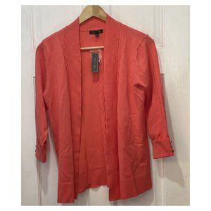Lety & Me Melon Open Cardigan Sweater Women's Size Medium